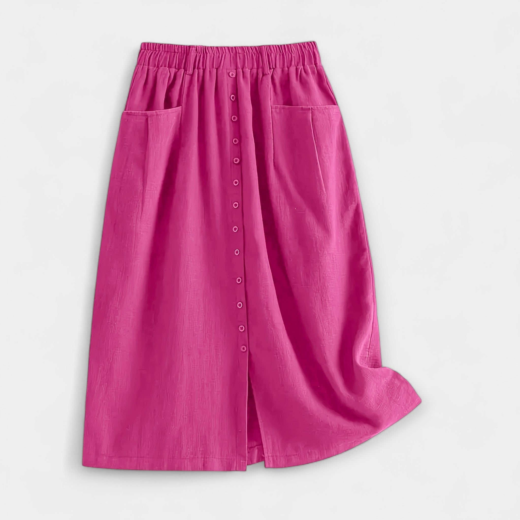 Gabriella Budapest | Tyylikäs Vintage Midi Hame Magdaléna Etutaskuilla