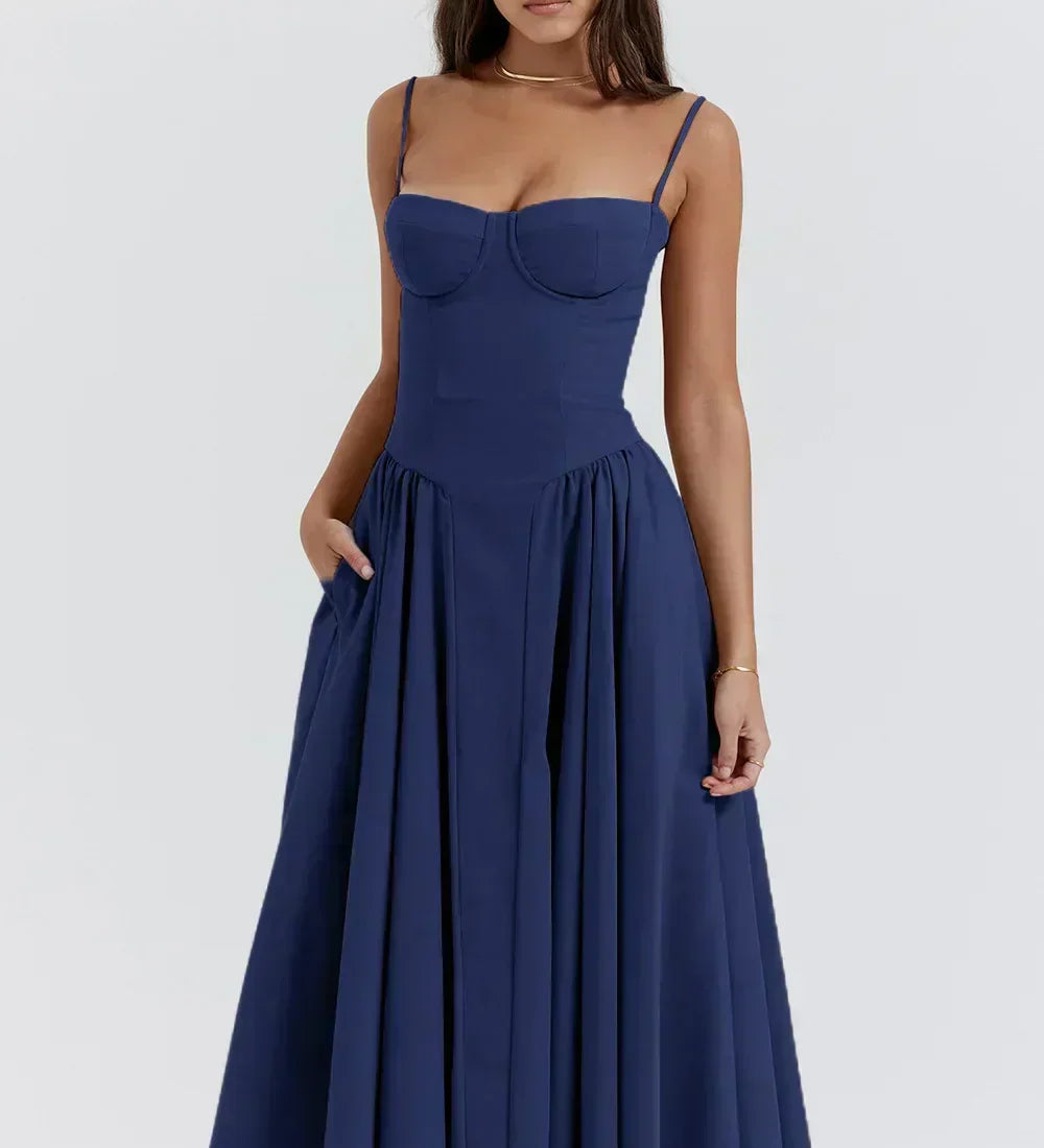 Gabriella Budapest | Olkaimeton midi-pituinen bustier-mekko