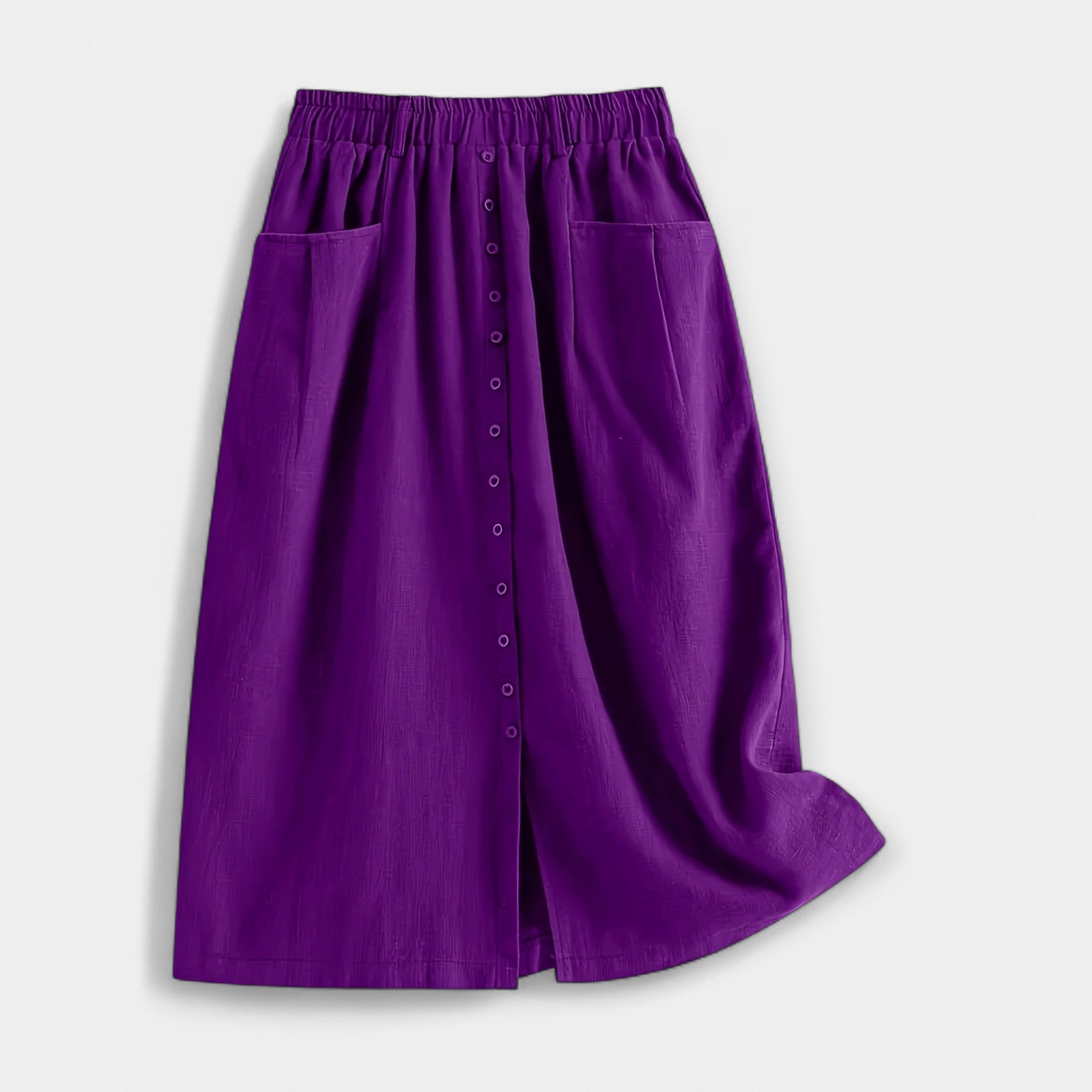 Gabriella Budapest | Tyylikäs Vintage Midi Hame Magdaléna Etutaskuilla