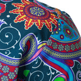 Miesten pitkähihaista puuvillapaitaa vintage paisley-kuviolla 70-luvulta