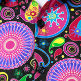 Pitkähihaista puuvillapaitaa vintage paisley -kuvioilla miehille