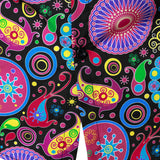 Pitkähihaista puuvillapaitaa vintage paisley -kuvioilla miehille