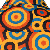 Retro oranssi pitkähihainen paita nappien kanssa 70-luvulta miehille, vintage geometrinen kuvio