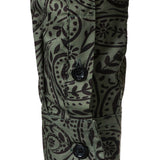 Pitkähihainen paita hengittävästä puuvillasta, retro paisley-kuviolla miehille
