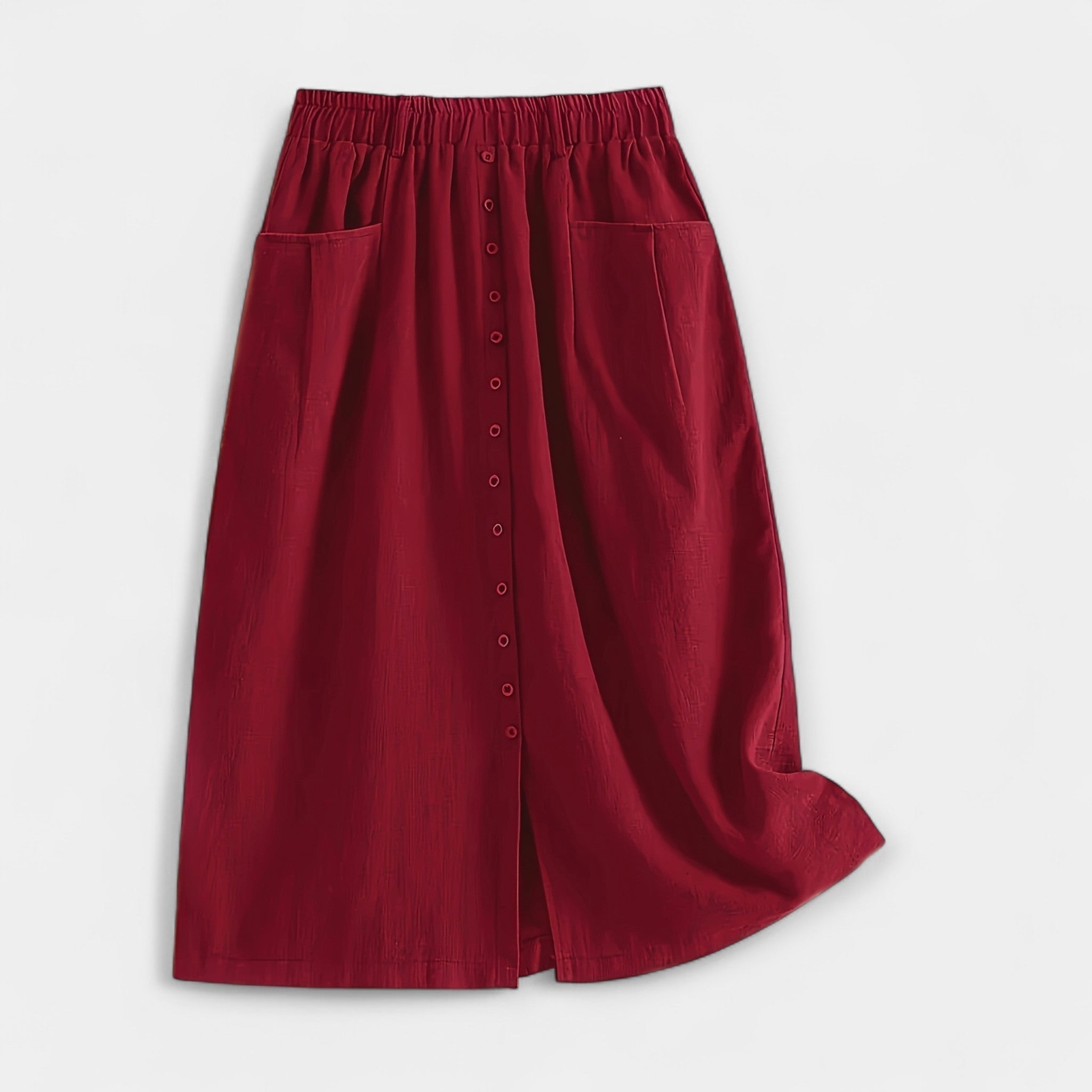 Gabriella Budapest | Tyylikäs Vintage Midi Hame Magdaléna Etutaskuilla