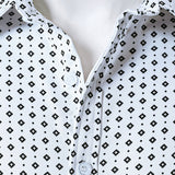 Miesten pitkähihainen paita retro geometrisella kuviolla