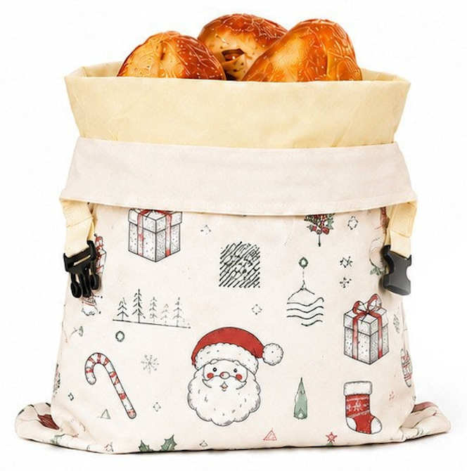 Mehiläisvahasta valmistettu leipäpussi ja 100 % puuvilla — Premium