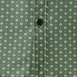 Vihreä pitkähihaine paita retro geometrisella kuviolla miehille