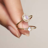 Gabriella Budapest | Sormus Lila Timantilla 18k Kultaa