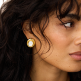 Gabriella Budapest | Kultaiset Napinmuotoiset Korvakorut 18k