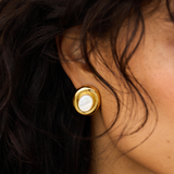 Gabriella Budapest | Kultaiset Napinmuotoiset Korvakorut 18k