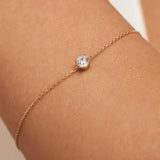 Gabriella Budapest | Moissanite Kivillä Koristeltu Rannekoru 14k Kultaa
