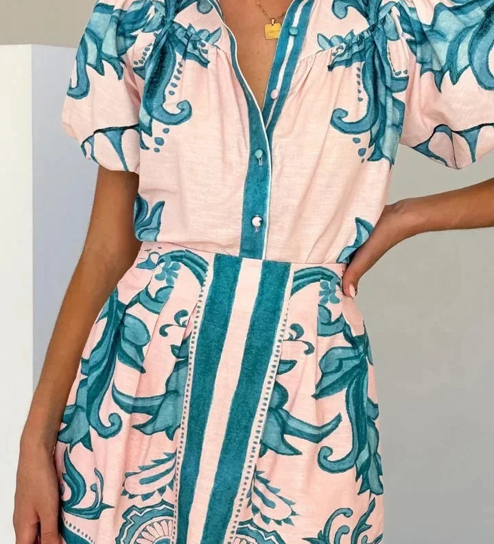 Gabriella Budapest | Kaksiosainen kukkakuosiset mekko