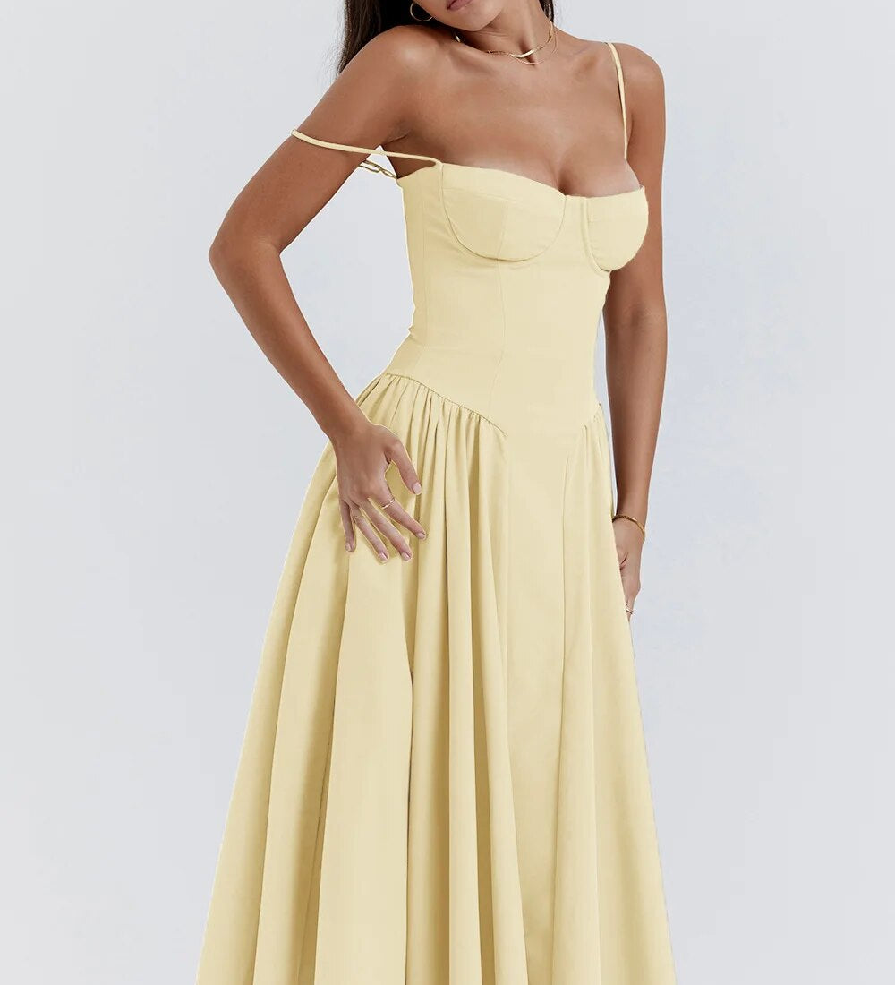 Gabriella Budapest | Olkaimeton midi-pituinen bustier-mekko