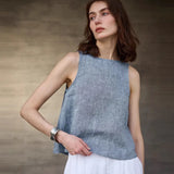 Gabriella Budapest | Käännettävä chambray-kangasliivi