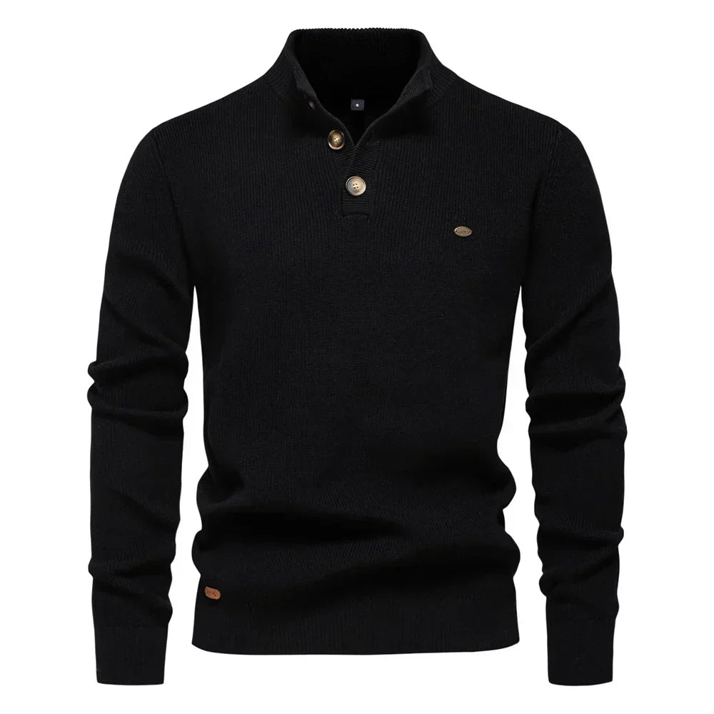 Jäger™ | Miesten neulepaita nappisella designilla