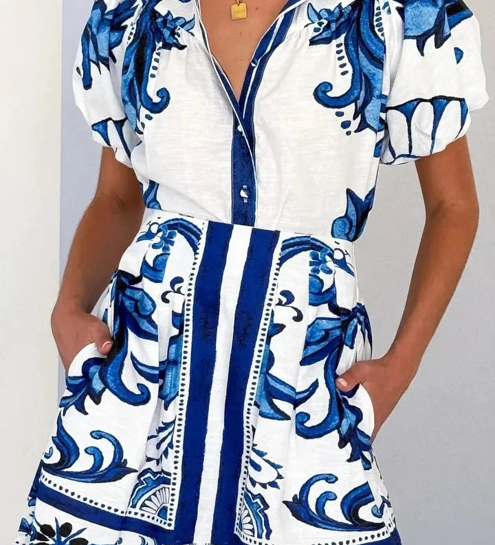 Gabriella Budapest | Kaksiosainen kukkakuosiset mekko