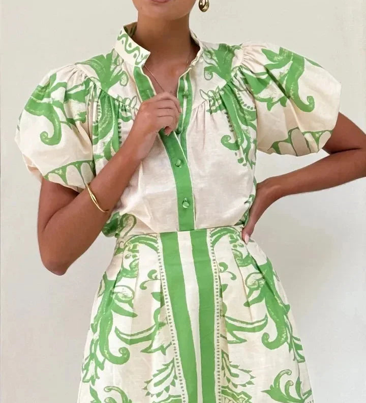 Gabriella Budapest | Kaksiosainen kukkakuosiset mekko