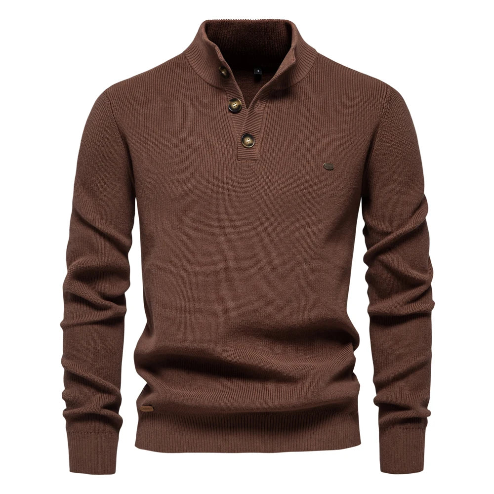 Jäger™ | Miesten neulepaita nappisella designilla