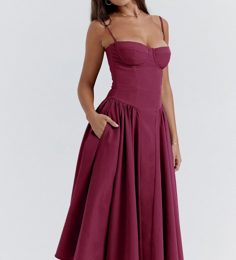 Gabriella Budapest | Olkaimeton midi-pituinen bustier-mekko