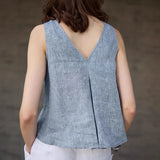 Gabriella Budapest | Käännettävä chambray-kangasliivi