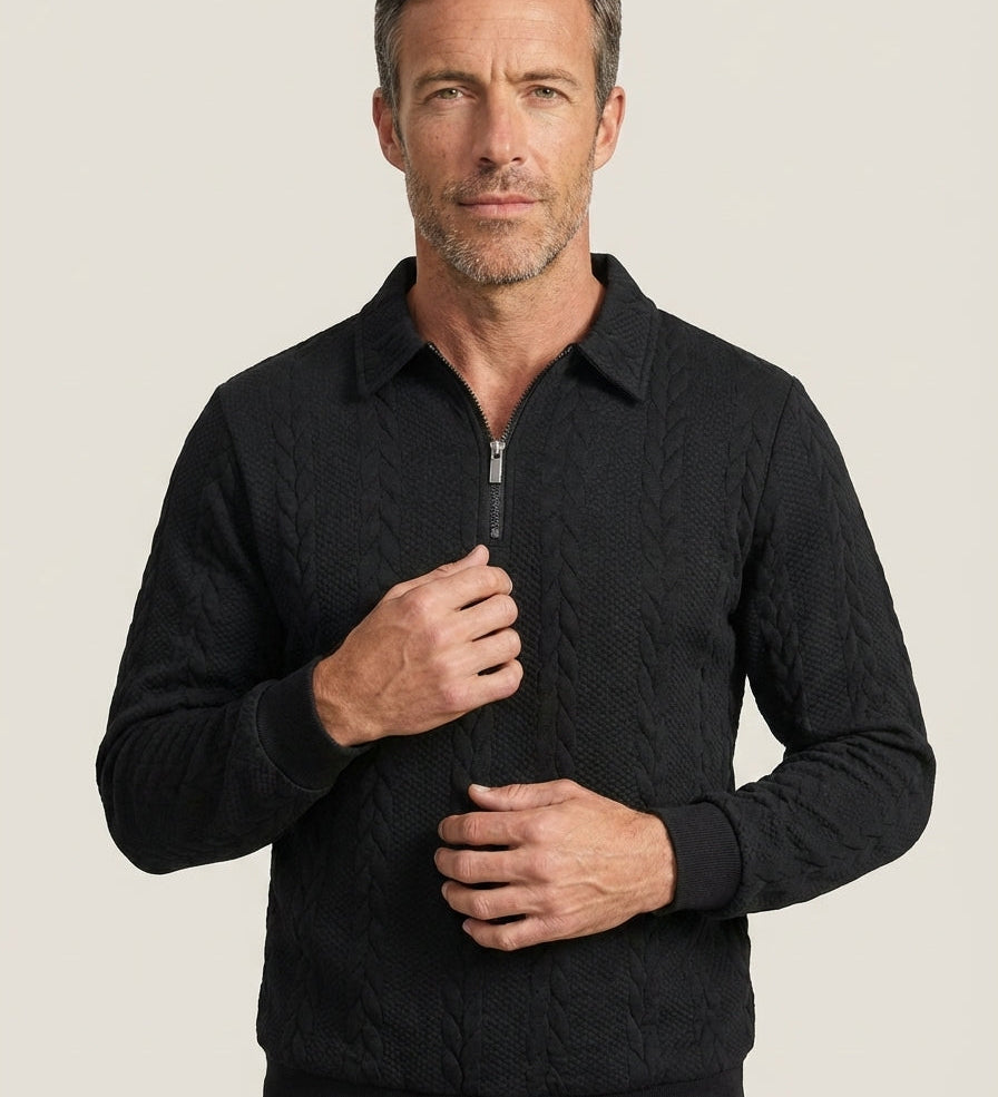 Álvaro - Teksturoitu Jersey Polo