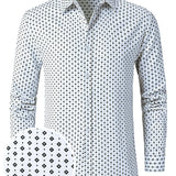 Miesten pitkähihainen paita retro geometrisella kuviolla