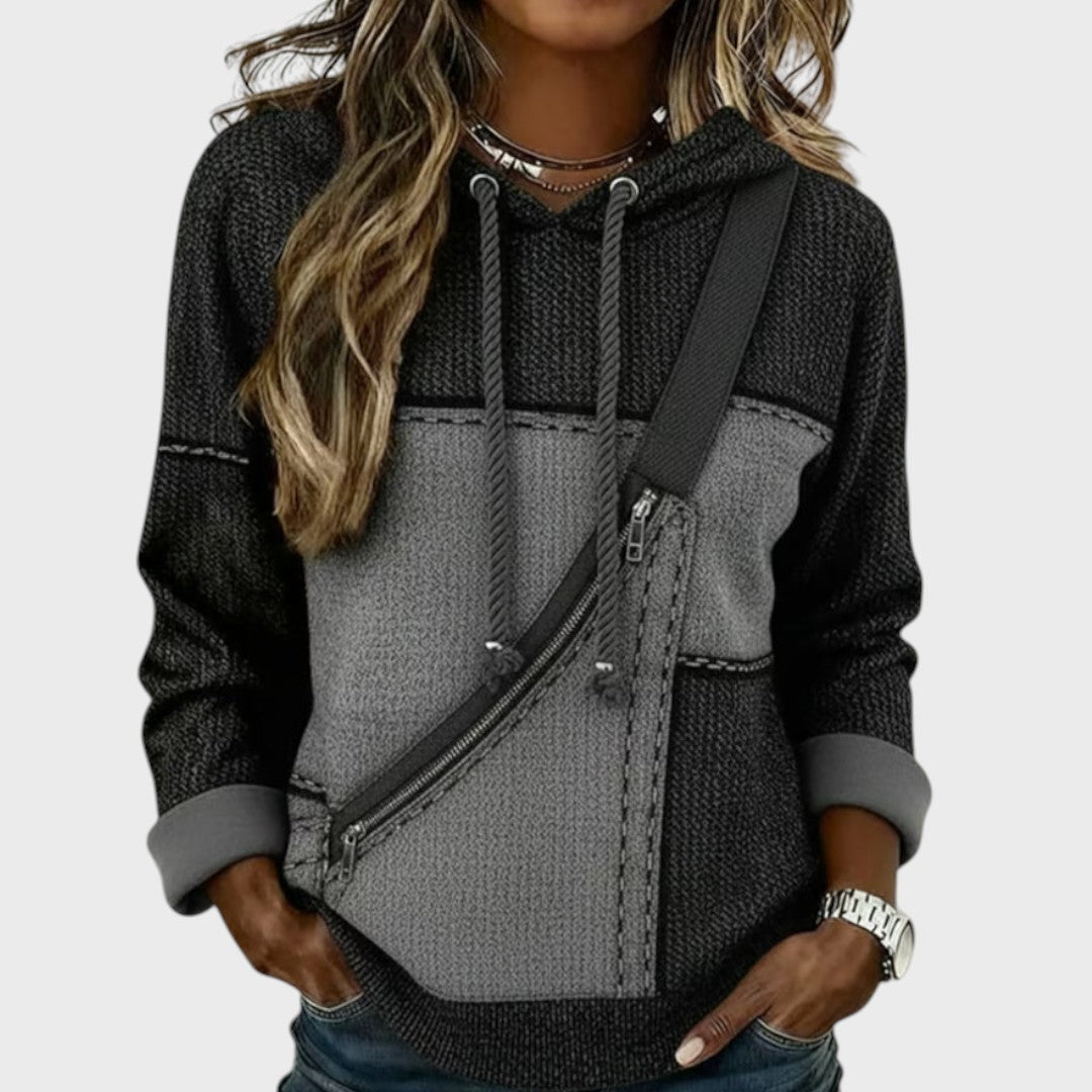 Kontrastinen suunnittelu hoodie