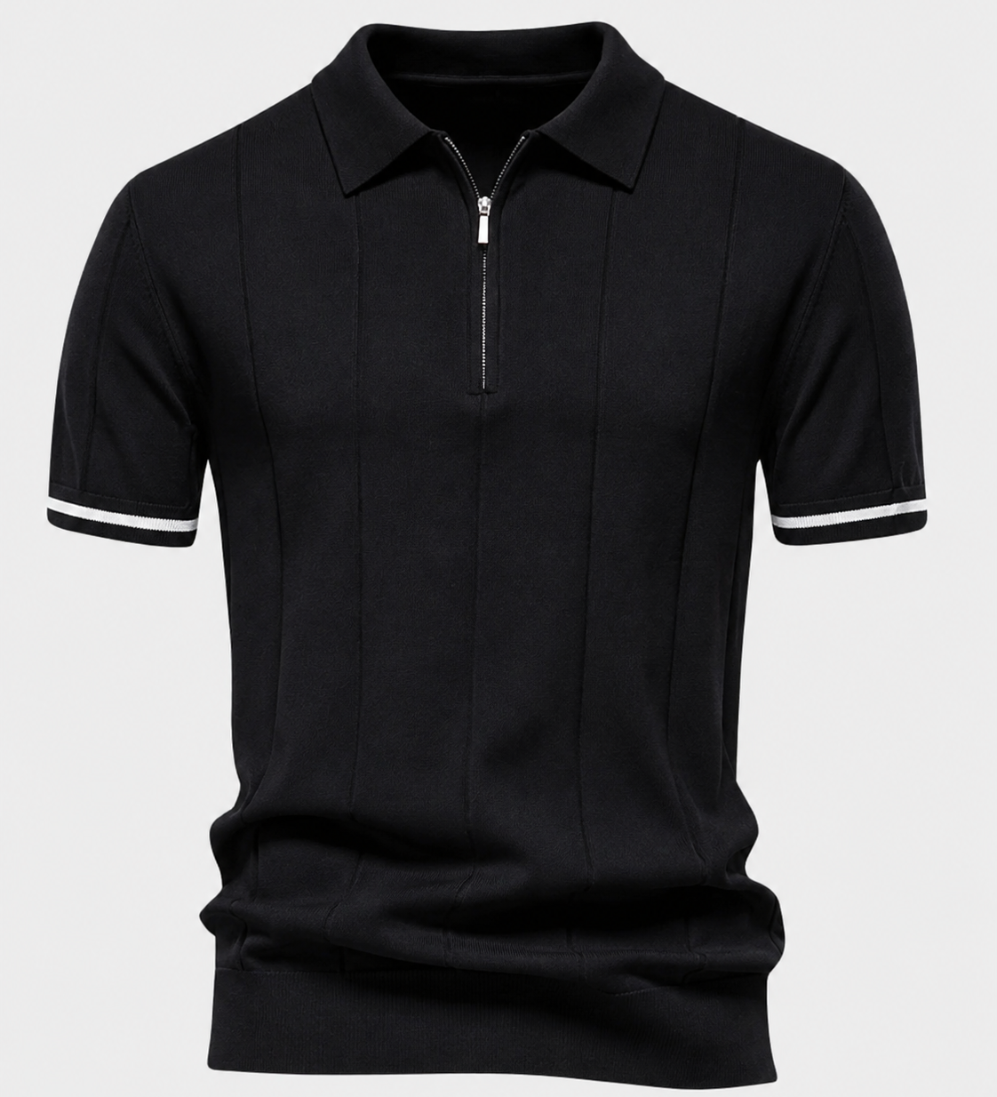 Clark | Raidallinen Zip Polo Paita