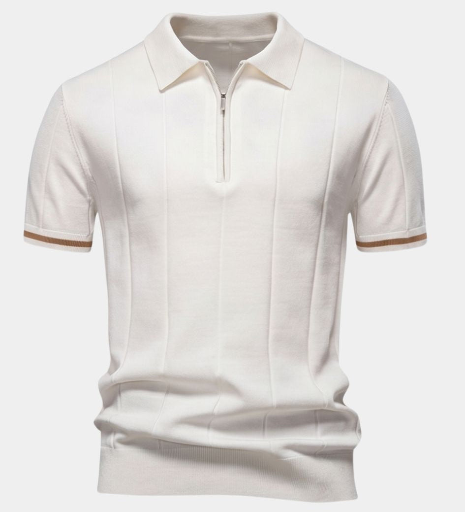 Clark | Raidallinen Zip Polo Paita