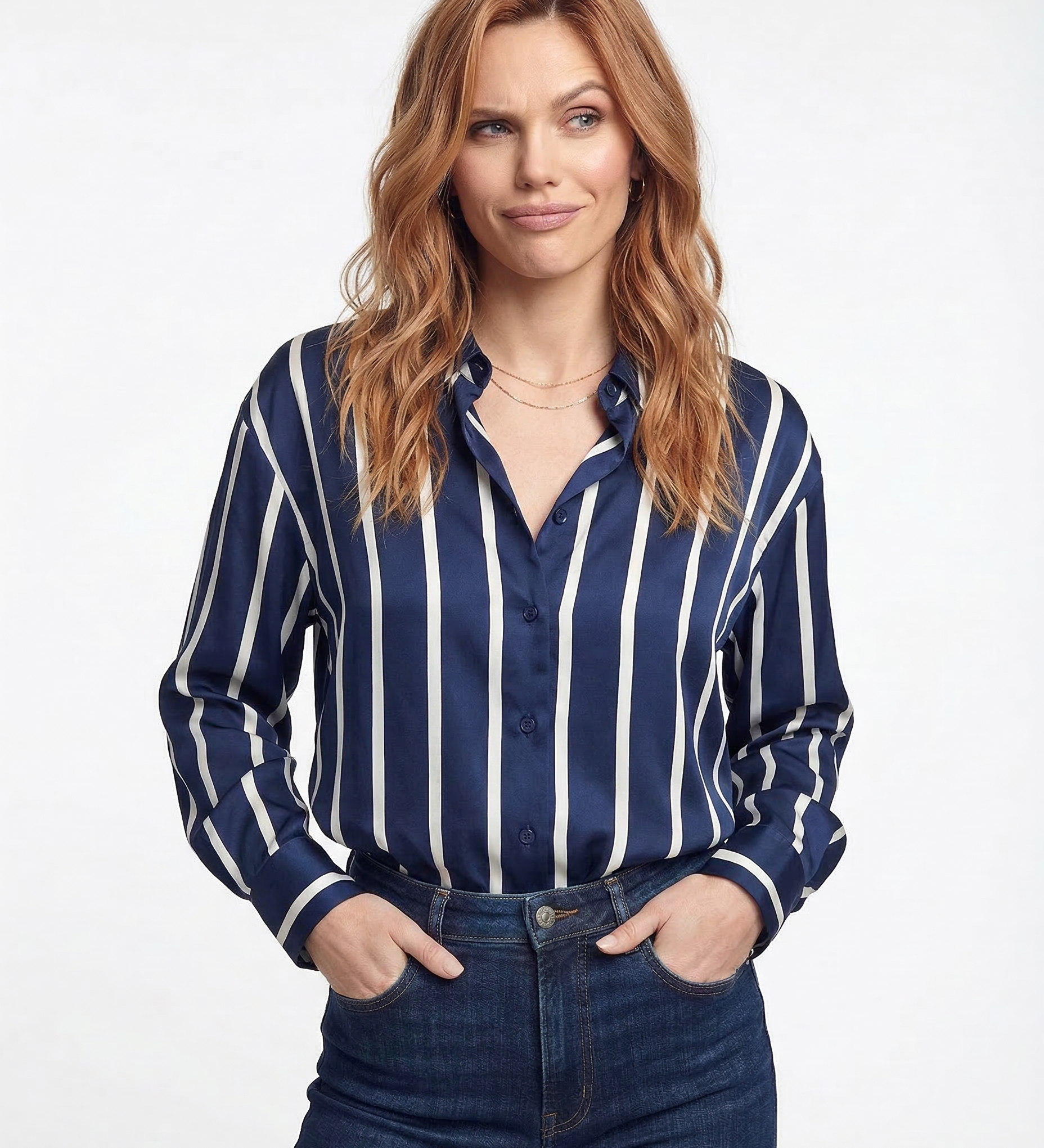 Gabriella Budapest | Raidallinen silkki-paita