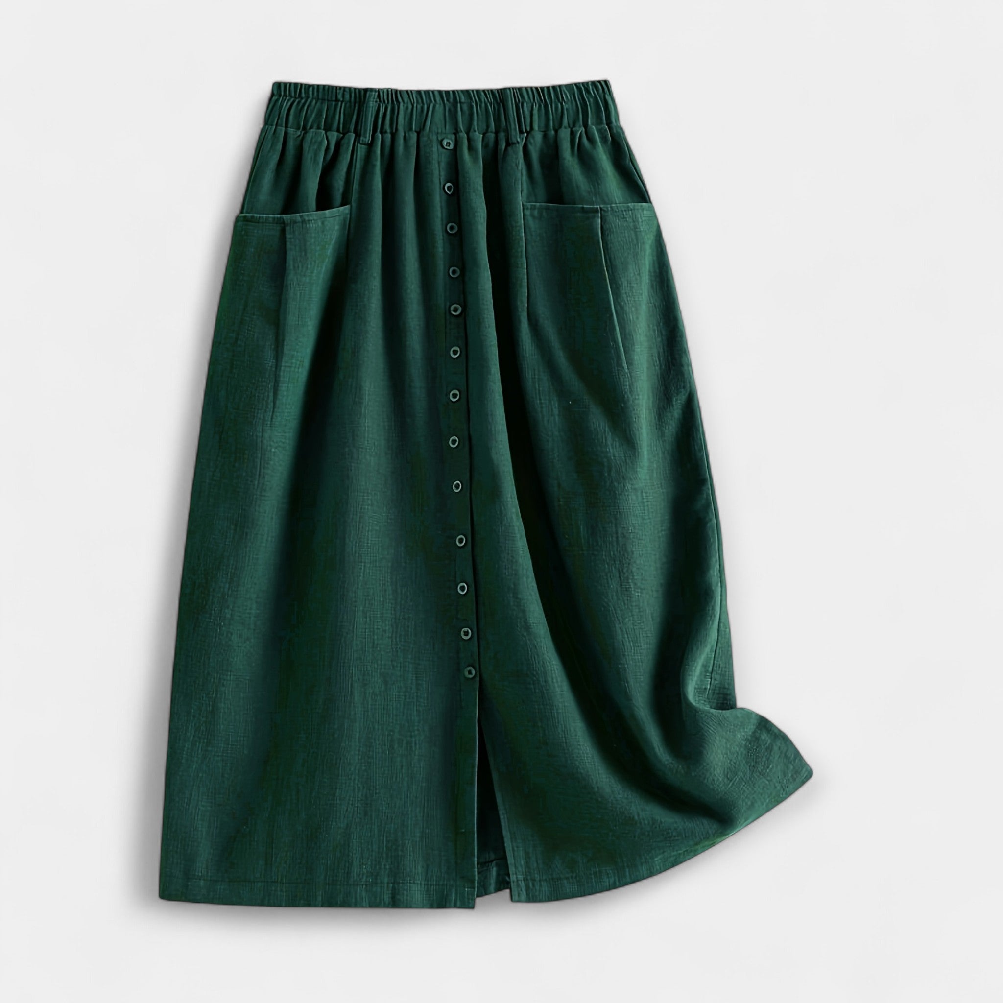Gabriella Budapest | Tyylikäs Vintage Midi Hame Magdaléna Etutaskuilla