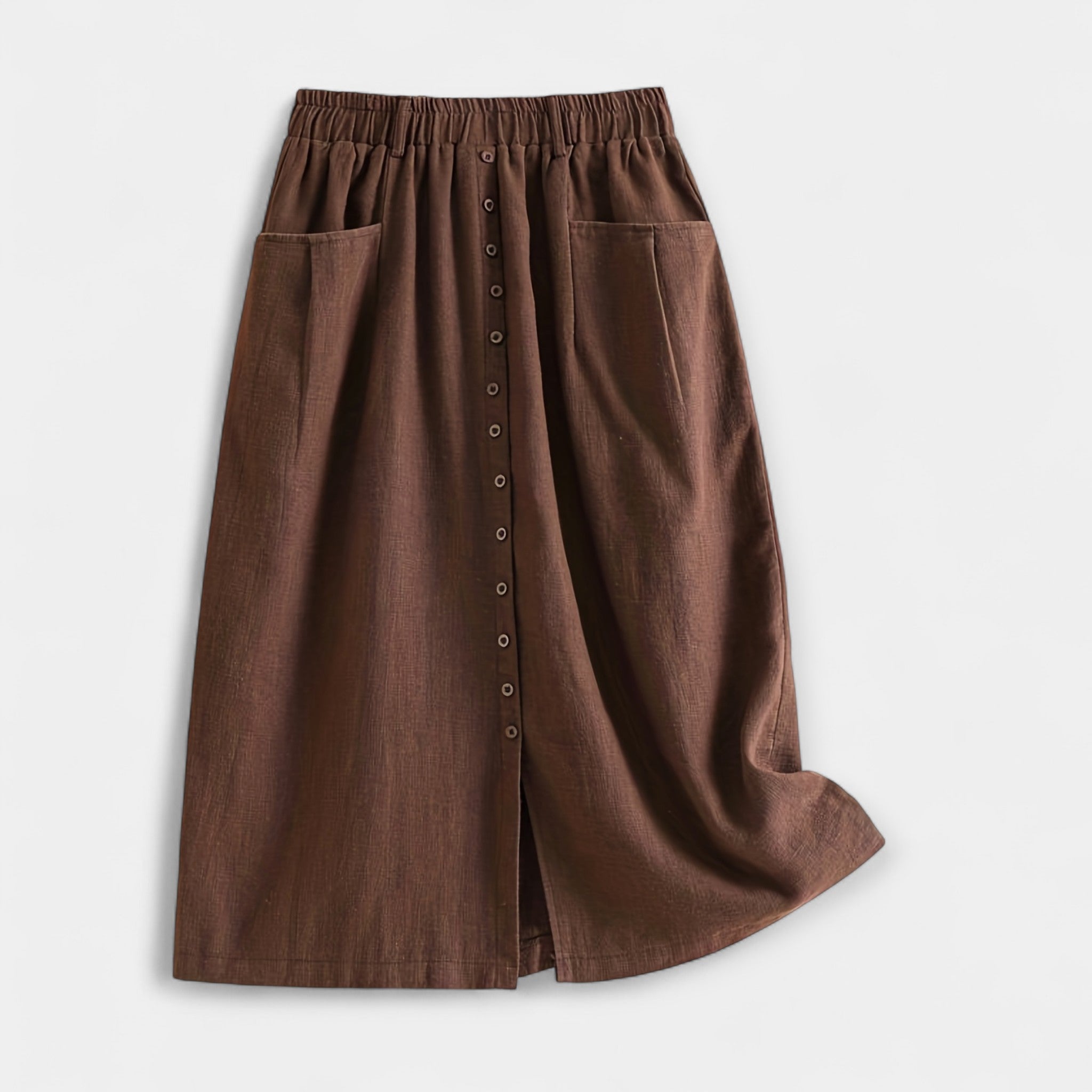Gabriella Budapest | Tyylikäs Vintage Midi Hame Magdaléna Etutaskuilla