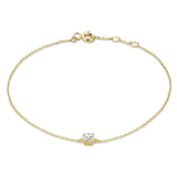 Gabriella Budapest | Moissanite Kivillä Koristeltu Rannekoru 14k Kultaa