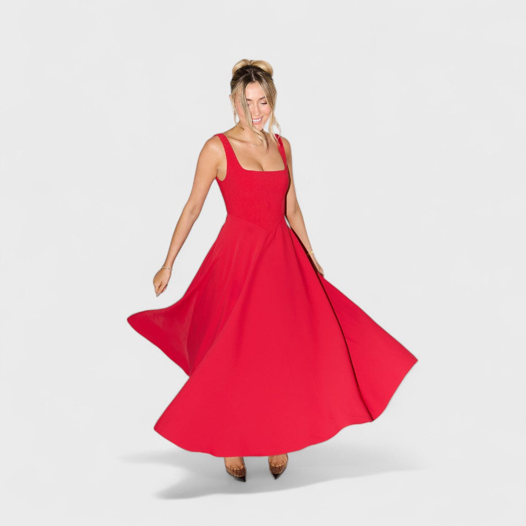 Gabriella Budapest | Amelia – Ajaton, pehmeästi laskeutuva midi-mekko