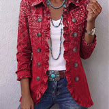Gaia | Bohém Paisley Ombre Blazer Rypytyksellä